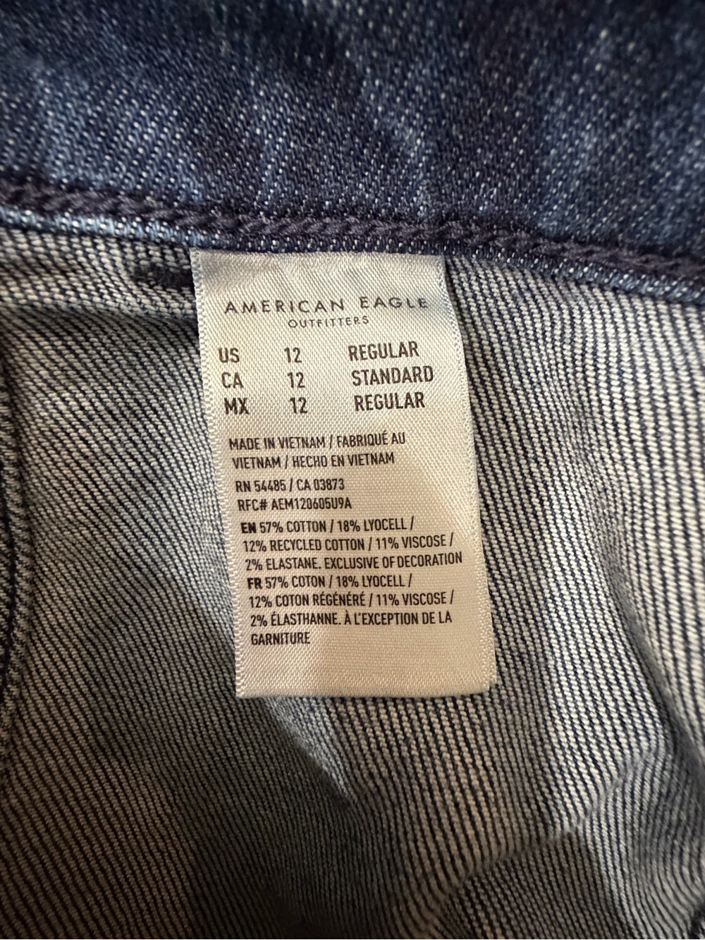American Eagle Outfitters Stretch Super High-Rise Baggy Wide Leg Jeans Size 12 R - Picture 6 of 13